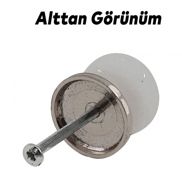 Porselen Düğme Çekmece Dolap Kapak Kulpu Kulbu Porselen Kulp Albrifin - Resim 4