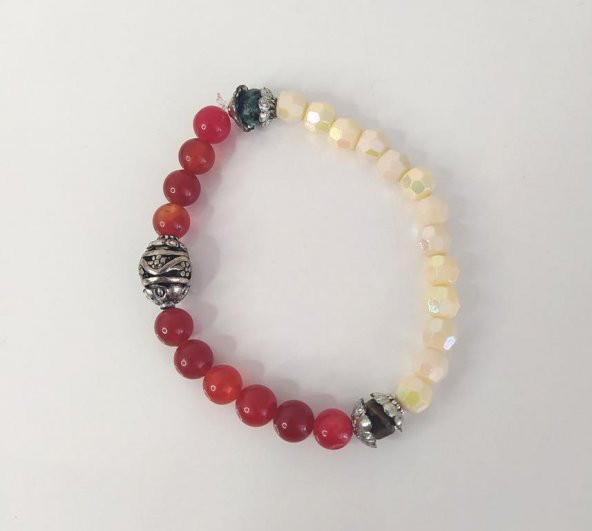 Bileklik Doğal Taş Çakra Elastik Sevgili Çift Bilekliği Unisex Bilezik 13979 - Resim 3