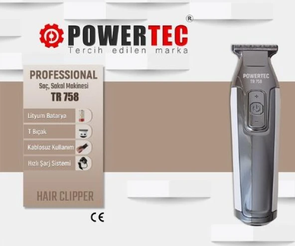 Powertec TR-758 Profesyonel Saç Kesme Makinesi - 3
