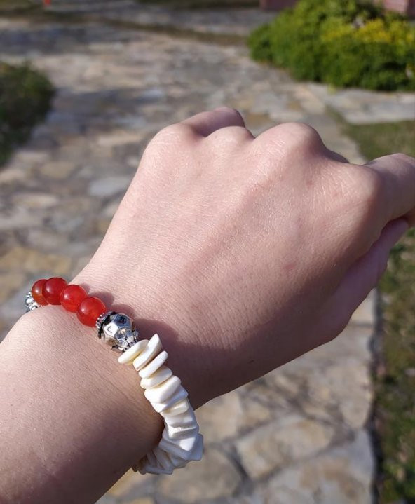 Bileklik Doğal Taş Çakra Elastik Sevgili Çift Bilekliği Unisex Bilezik 13985 - 2
