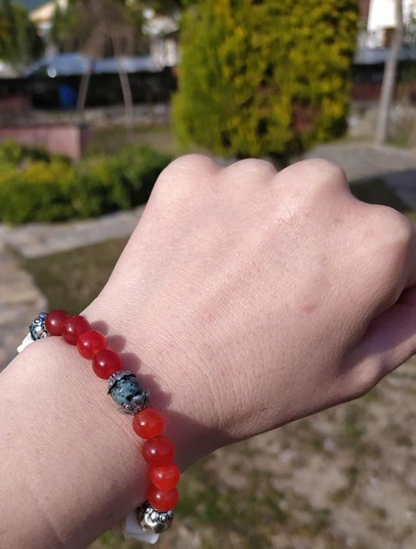Bileklik Doğal Taş Çakra Elastik Sevgili Çift Bilekliği Unisex Bilezik 13985 - 3