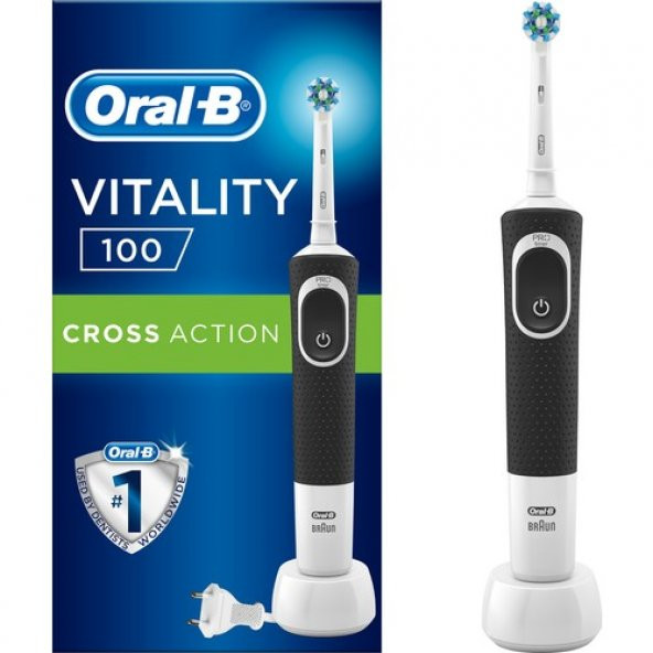 Oral-B Vitality D100 Cross Action Siyah Şarjlı Diş Fırçası