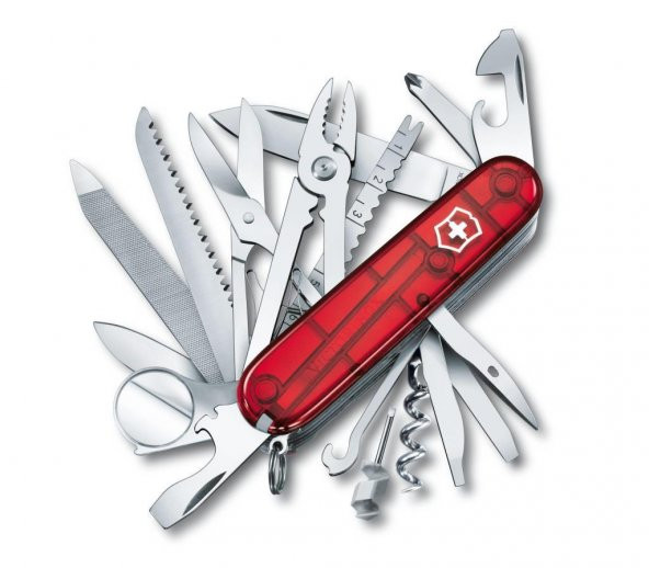 Victorinox SwissChamp 1.6795.T Şeffaf Kırmızı İsviçre Çakısı 33F