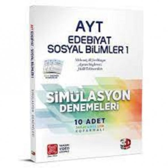 2023 AYT Edebiyat Sosyal Bilimler 1 Simülasyon Denemeleri Tamamı Video Çözümlü 3D Yayınları