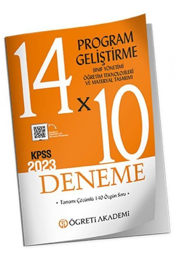 Öğreti Akademi 2023 KPSS Program Geliştirme 14 x 10 Deneme