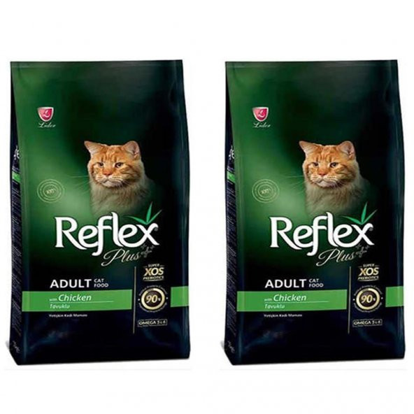 Reflex Plus Tavuklu Yetişkin Kedi Maması 1,5 Kg 2Li Set