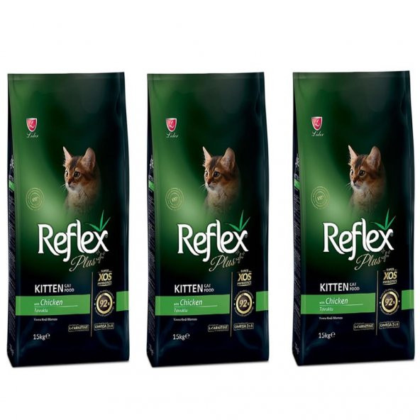 Reflex Plus Tavuklu Yavru Kedi Maması 1,5 Kg 3Lü Set