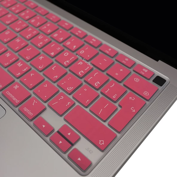 Arapça Klavye Koruyucu Macbook Air M1 13inç (TouchID'li Air) A2337 A2179 UK Enter ile Uyumlu - 7