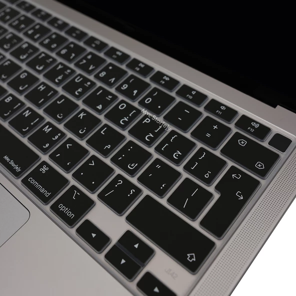 Arapça Klavye Koruyucu Macbook Air M1 13inç (TouchID'li Air) A2337 A2179 UK Enter ile Uyumlu - 6