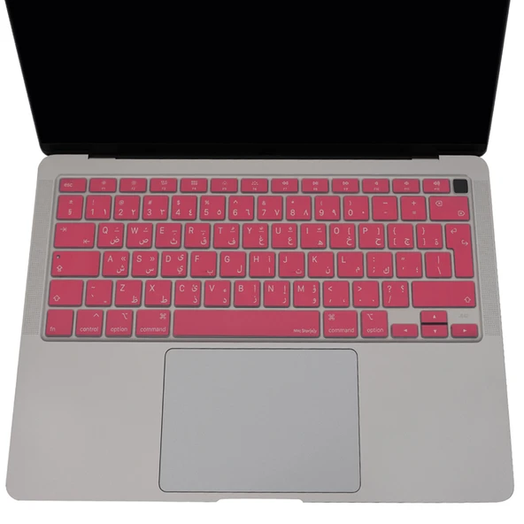 MacBook Air 13 inç klavye koruyucu Arapça baskılı UK Enter uyumlu M1 A2337 A2179 silikon - Resim 4