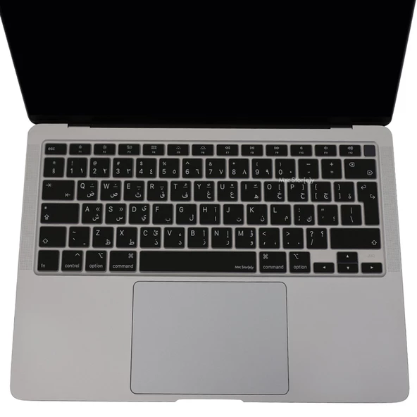 Arapça Klavye Koruyucu Macbook Air M1 13inç (TouchID'li Air) A2337 A2179 UK Enter ile Uyumlu - 4