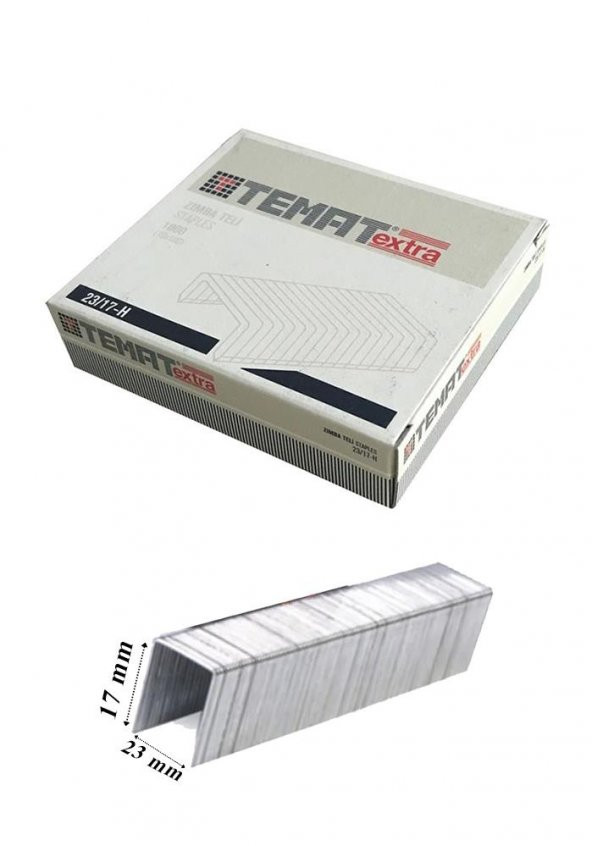 23/17 Zımba Teli Çelik Zımba Teli 1000 li 1 Paket 160 Sayfa Zımbalama Kapasitesi 23-17 - 3