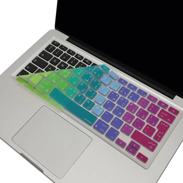 MacBook Klavye Koruyucu Arapça Dazzle Silikon Ters L Enter UK İngilizce Air 13 Pro 13 Pro 15