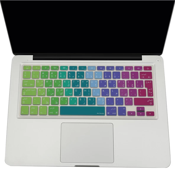 MacBook Klavye Koruyucu Arapça Dazzle Silikon Ters L Enter UK İngilizce Air 13 Pro 13 Pro 15 - 3