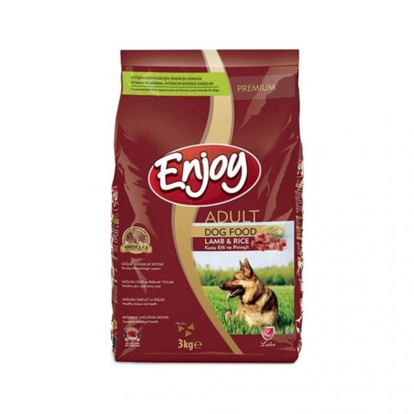 Enjoy Adult Kuzu Etli  ve Pirinçli Köpek Maması 3 Kg
