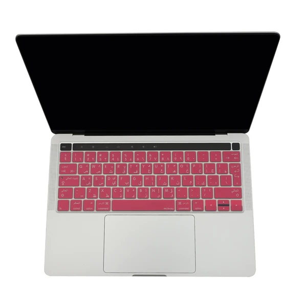 MacBook Pro Arapça Klavye Koruyucu Silikon UK EU Düzeni İnce Yıkanabilir 13 ve 15 inç Uyumlu - Resim 4
