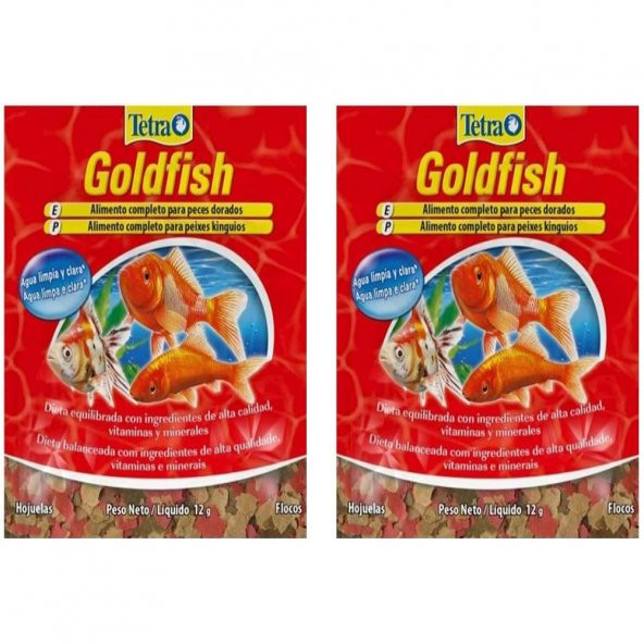 Tetra Goldfish Japon Balığı Pul Yemi 12 Gr 2 Adet