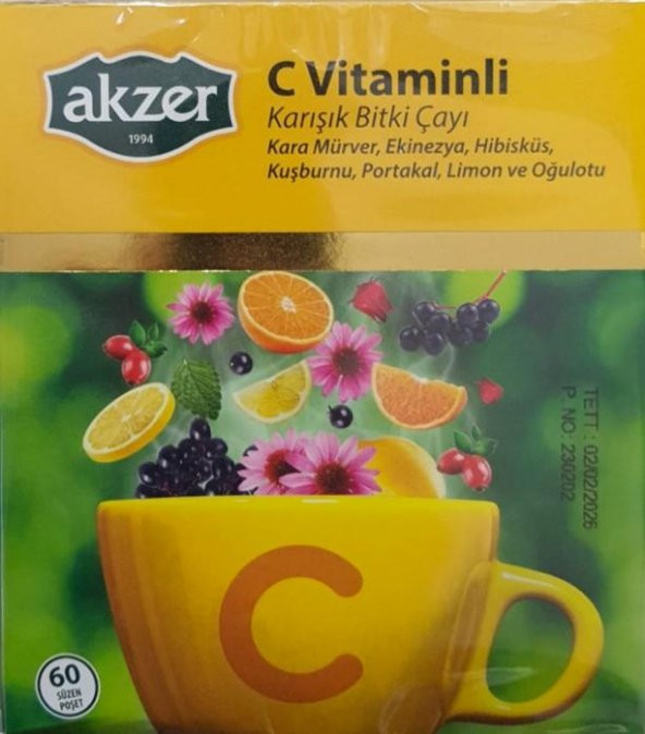 Akzer Karışık Bitki Çayı C Vitaminli 60 Lı