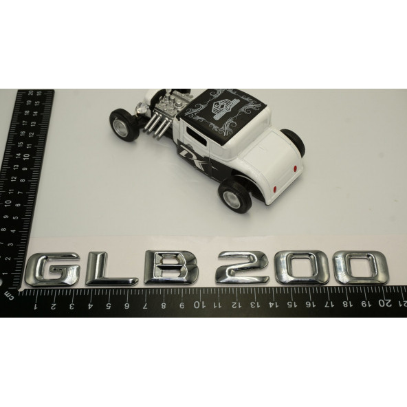 Benz GLB 200 Bagaj Krom Metal 3M 3D Yazı Logo - 5