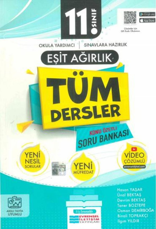 11.Sınıf Eşit Ağırlık Tüm Dersler Konu Özetli Soru Bankası Evrensel İletişim Yayınları