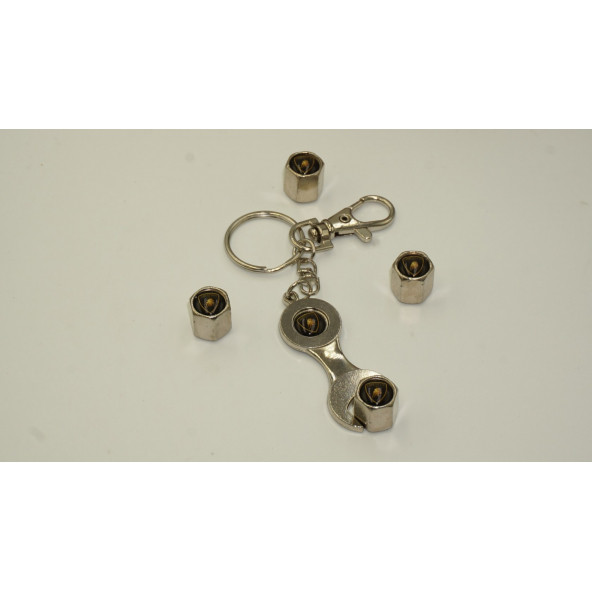 Lamborghini Logo İngiliz Anahtarlık Sibop Kapağı Seti - Resim 2