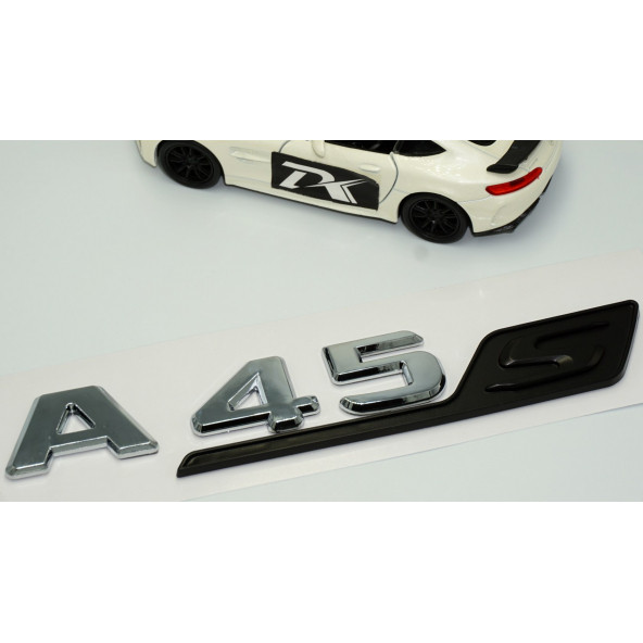 DK Benz A 45S Bagaj Siyah Krom ABS 3M 3D Yazı Logo - 3