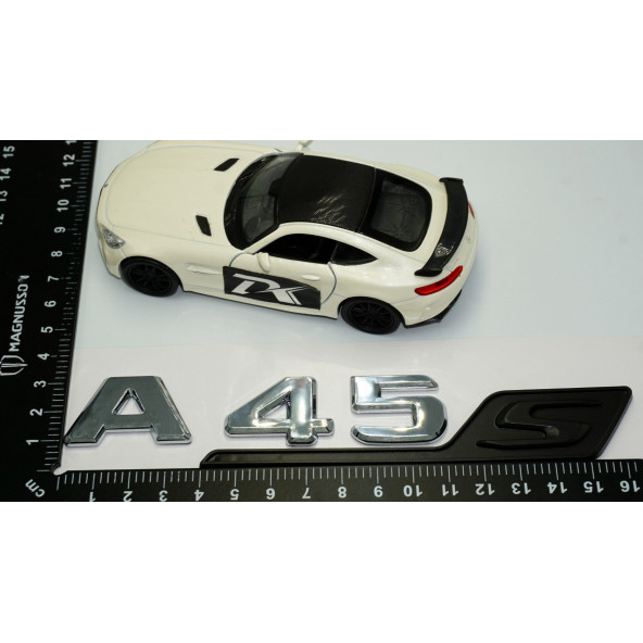 DK Benz A 45S Bagaj Siyah Krom ABS 3M 3D Yazı Logo - 4