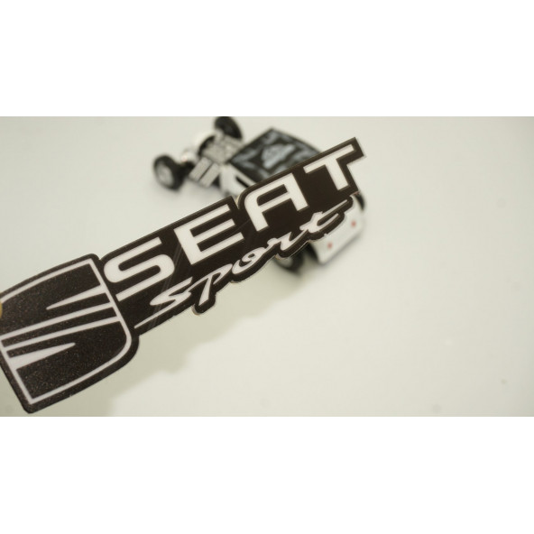 Seat Sport Logo Epoksi ABS Bagaj 3M 3D Logo Arma ürün görseli