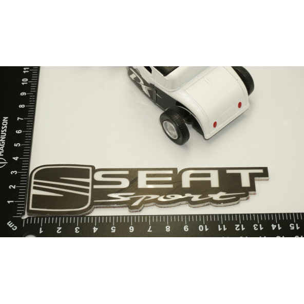 Seat Sport Logo Epoksi ABS Bagaj 3M 3D Logo Arma - Resim 5