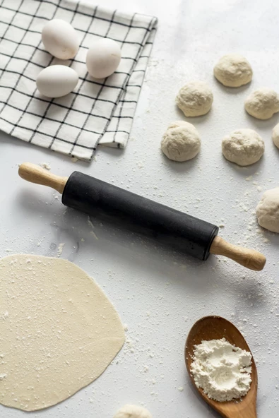 Bambu Saplı Silikon Gövdeli Siyah Merdane-Orta Boy(30 cm x 4,5 cm) - 2