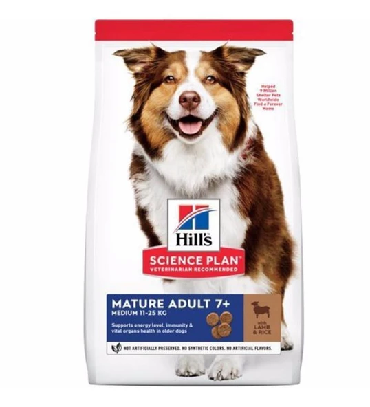 Hills Adult 7+ Lamb Rice Kuzu Yaşlı Köpek Mama 2.5 Kg - 1