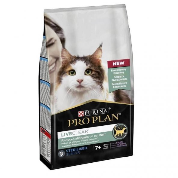 ProPlan +7 Hindili Alerji Az.Kısır.Yaşlı Kedi Maması 1,4kg