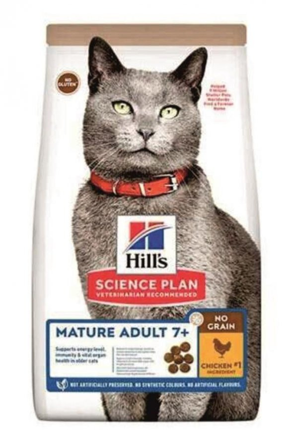 Hills +7 Tahılsız Tavuk Etli Yaşlı Kedi Maması 1,5 Kg
