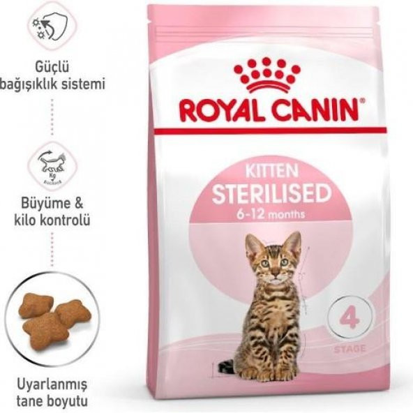 Royal Canin Kitten Sterilised Kısırlaştırılmış Yavru Kedi Maması 2 kg - 2