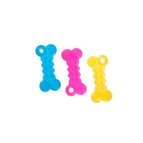 Flamingo Tırtıklı Kemik Köpek Ödül Oyuncağı 10cm (Karışık Renkli) [S] - 1