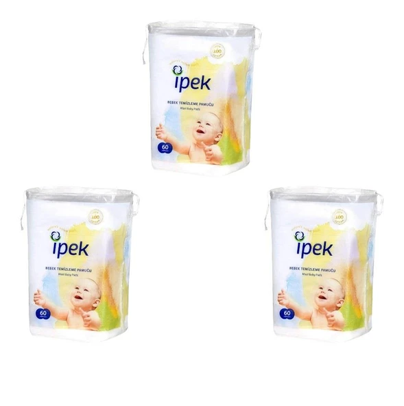 Ipek Maxi Bebek Temizleme Pamugu 60'lı 3 Adet