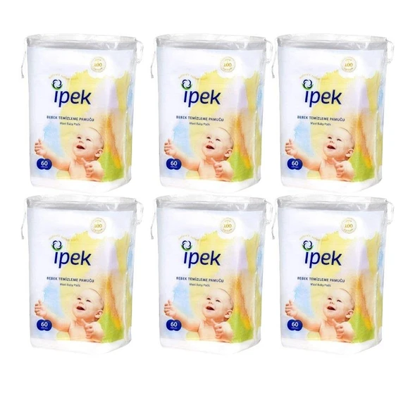 Ipek Maxi Bebek Temizleme Pamugu 60li 6 Adet