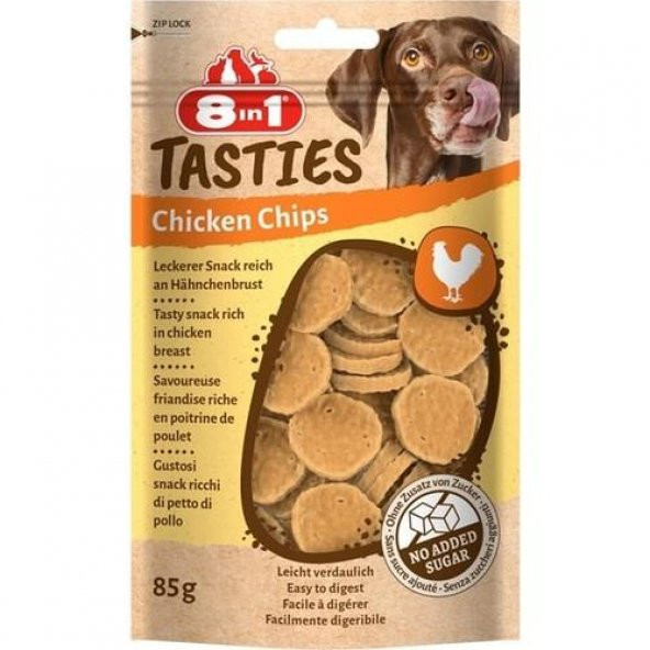 8in1 Tasties Chicken Chips Tavuk Cipsi Köpek Ödülü 85 Gr
