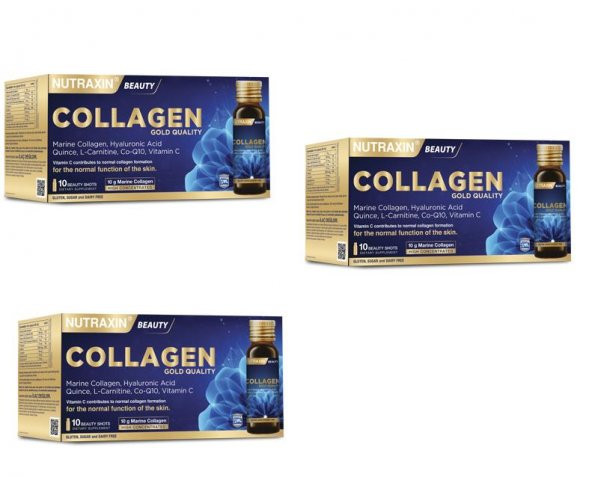 Nutraxin Beauty Gold Collagen 10x50 ml x 3 Adet