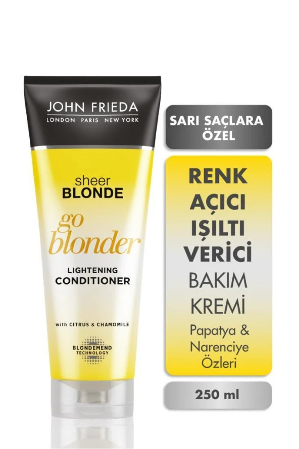 John Frieda Sarı Saçlara Özel Saç Kremi 250 ml