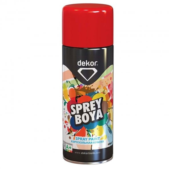 Dekor Akrilik Efektli Sprey Boya Makine Kırmızı 400 ML - 4