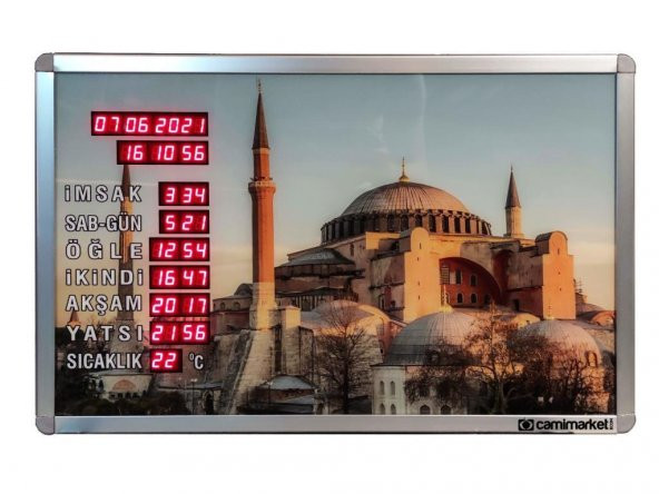 Ezan Okuyan Saat Ayasofya Camii Baskılı
