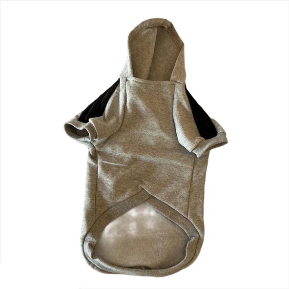 Gri Adidog Kapşonlu Duo Kedi Sweatshirt Duo - 6