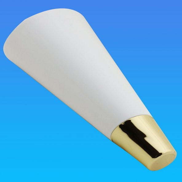 Lüks Mobilya Kanepe Sehpa TV Ünitesi Koltuk Ayağı 12 cm Beyaz Altın Ayak - Resim 5