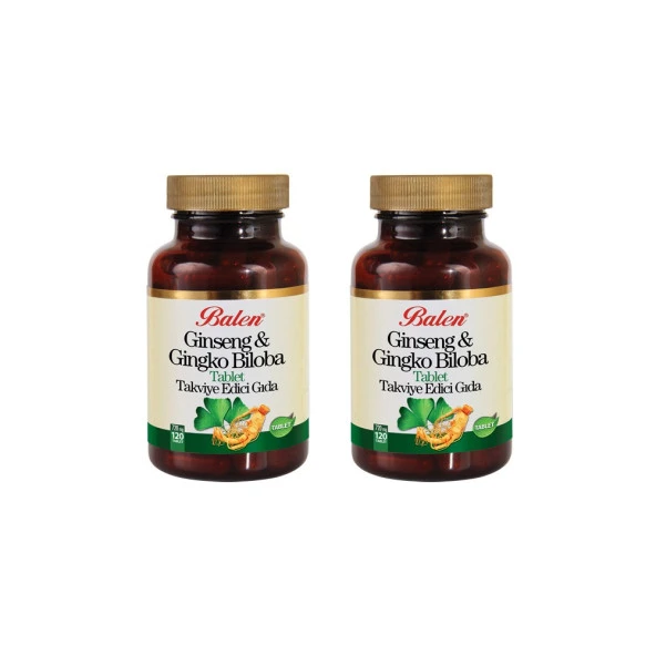 2 Adet Balen Ginseng&Ginkgo Biloba 720 mg 120 Kapsül - 1