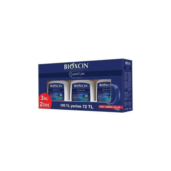 Bioxcin Quantum Kuru ve Normal Şampuan 3 Al 2 Öde