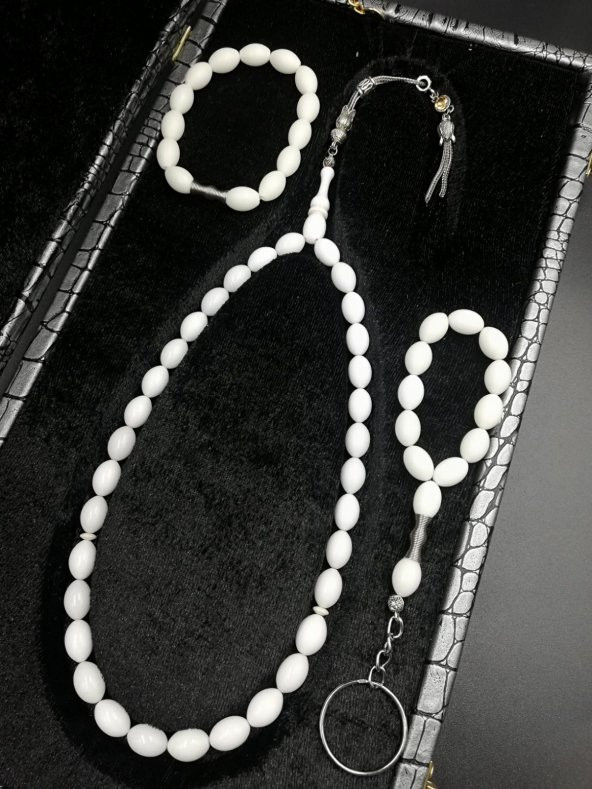 Corian (mermer) Taşı Tesbih (bileklik Ve Anahtarlık Hediyeli) - 1
