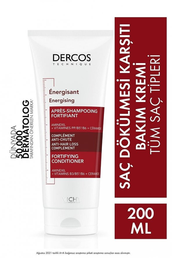 Vichy Dercos dökülmelere karşı güçlendirici saç kremi 200 ml