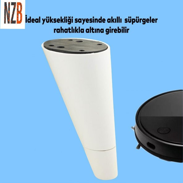 Lüks Mobilya Kanepe Sehpa TV Ünitesi Koltuk Ayağı 12 cm Beyaz Ayak - 3