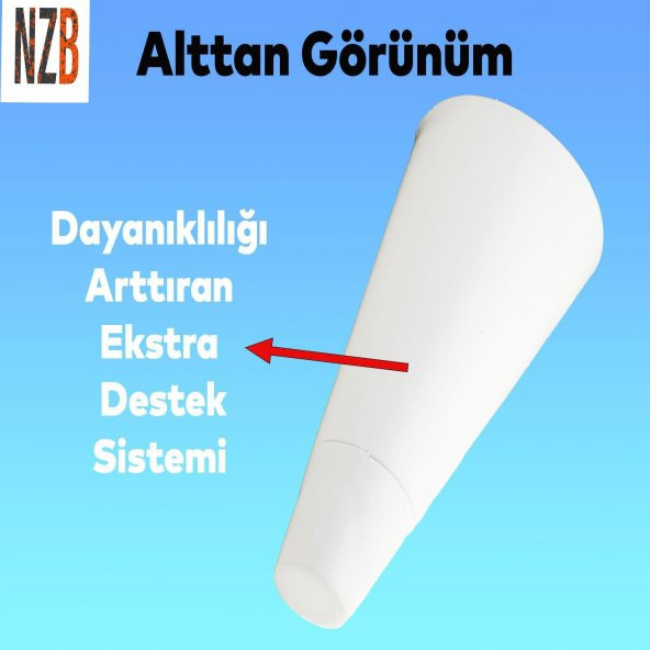 Lüks Mobilya Kanepe Sehpa TV Ünitesi Koltuk Ayağı 12 cm Beyaz Ayak - 5